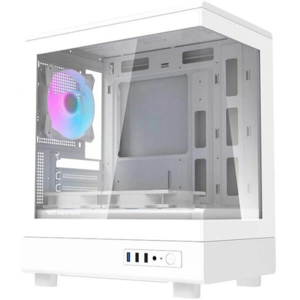 Darkflash DB330M számítógépház + 3 ventilátor (fehér) (DB330M WHITE +3F)